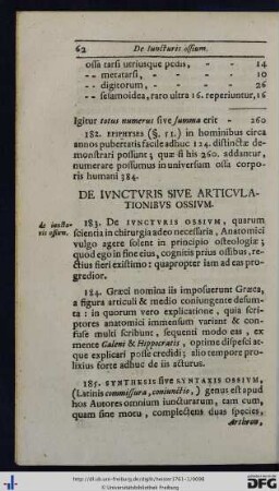 De Iuncturis Sive Articulationibus Ossium.