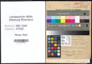 Entnazifizierung Karl Roos , geb. 19.02.1900 (Schlosser)