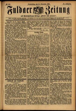 Ausgabe vom Donnerstag, den 21. November 1895.