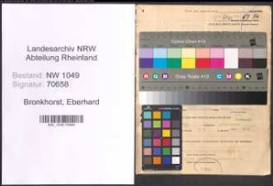 Entnazifizierung Eberhard Bronkhorst , geb. 23.08.1899 (Betriebsleiter)