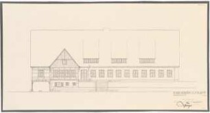 Machnower Schleuse, Kleinmachnow: Südansicht Schleusenkrug 1:100