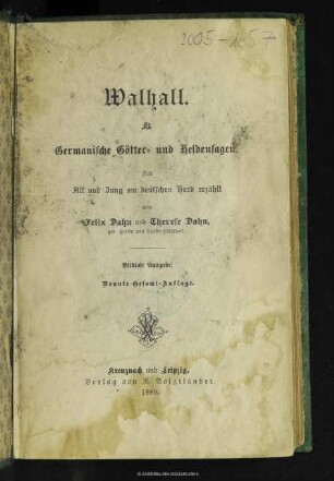 Walhall : germanische Götter- und Heldensagen