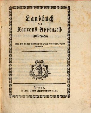 Landbuch des Kantons Appenzell-Ausserroden