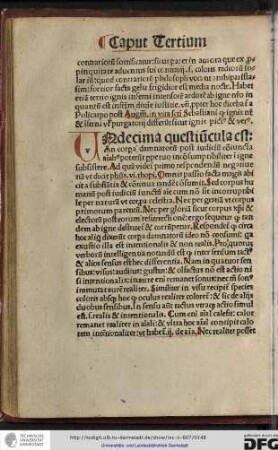 Undecima questiuncula est, an corpora damnatorum post iudicium coniuncta animabus poterunt perpetuo inconsumptibiliter in igne subsistere.