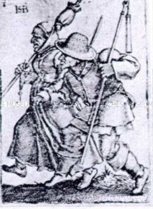 Altes Tanzpaar, nach links - Nr. 8 aus der Folge "Bauernhochzeit" (1537)
