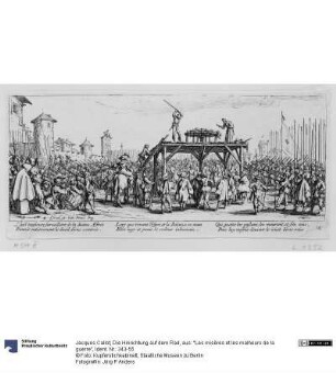 Die Hinrichtung auf dem Rad, aus: "Les misères et les malheurs de la guerre"