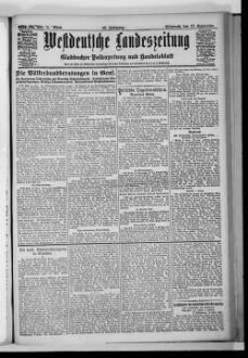 Westdeutsche Landeszeitung : Gladbacher Volkszeitung und Handelsblatt : allgemeiner Anzeiger für den gesamten Niederrhein : die Niederrheinische Heimatzeitung