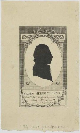 Bildnis des Georg Heinrich Lang