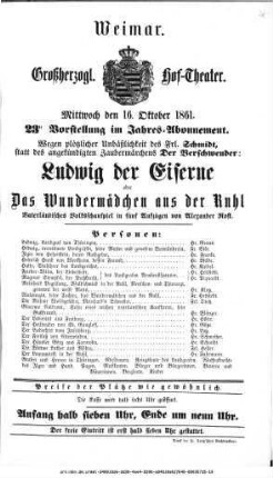 Ludwig der Eiserne oder Das Wundermädchen aus der Ruhl