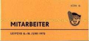 Legitimationsausweis für Mitarbeiter des 11. Bauernkongresses