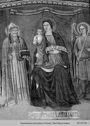 Dekoration der Ostwand und Gewölbe mit Maestà, Heiligen, thronendem Christus, Engeln und Wappen - Dekoration der Ostwand und Gewölbe mit Maestà, Heiligen, thronendem Christus, Engeln und Wappen