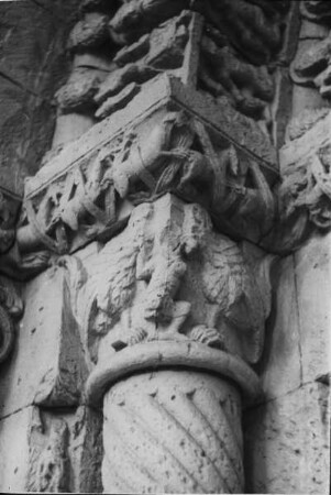 Aulnay, St. Pierre, Portal, Gewändedetail nach Abguss im Musée national des Monuments Français