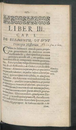 Cap. I. De Elemetis, Ut Sunt Principia Mistorum