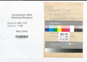 Entnazifizierung Ernst Moll , geb. 00.00.0000 ()