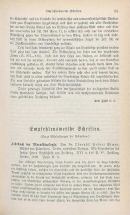 91-100 Empfehlenswerthe Schriften