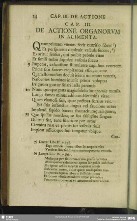 Cap. III. De Actione Organorum In Alimenta