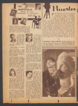 Sta. Mariofelia, directora del correo cinematográfico de Ondania