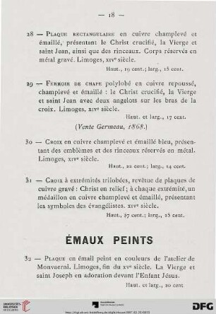 Émaux Peints (Nr. 32-47)