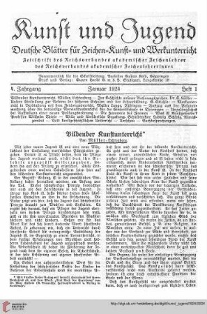 N.F. 4.1924 S.139-142: Bildender Kunstunterricht