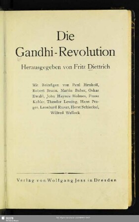 Die Gandhi-Revolution
