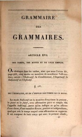 Grammaire des grammaires : ou analyse raisonnée des meilleurs traités sur la langue françoise, 2