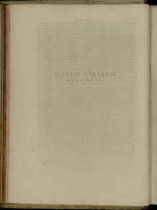 C. Iulii Caesaris Numismata.