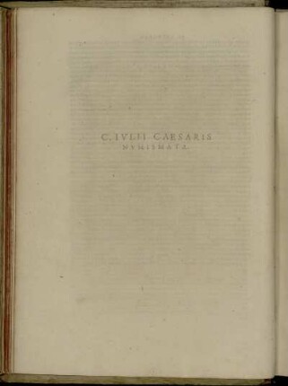 C. Iulii Caesaris Numismata.