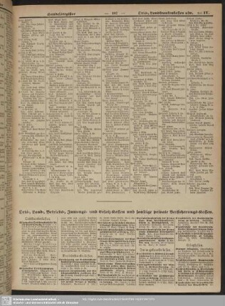 Ort-, Land-, Betriebs-, Innungs- und Ersatz-Kassen und sonstige private Versicherungs-Kassen