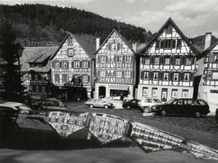Fachwerkhäuser am Marktplatz von Schiltach, Schwarzwald