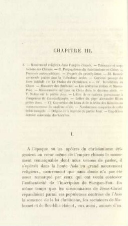 Chapitre III. I. Mouvement religieux dans l'empire chinois ...