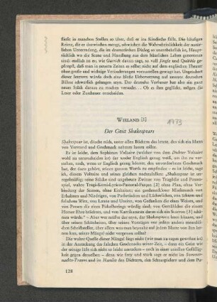 Der Geist Shakespears