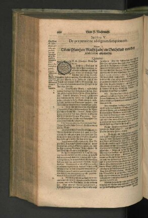 SECTIO V. De praeparatione ad dignam sumptionem. NUMER. I. Ob ein Pfarrherr Macht habe ein Beichtkind von der Absolution abzuweisen. Quaeritur: