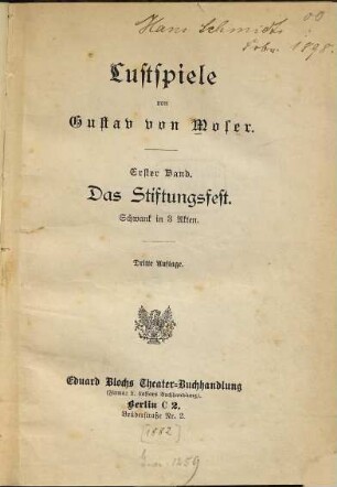 Lustspiele, 1