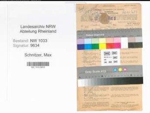 Entnazifizierung Max Schnitzer , geb. 19.10.1916 (Friseur)