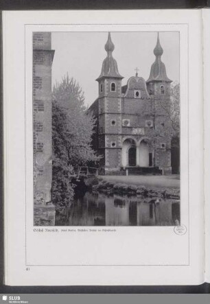 Schloß Raesfeld, Kreis Borken, Westfalen. Ansicht der Schloßkapelle