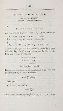 Note sur les fonctions de sturm.