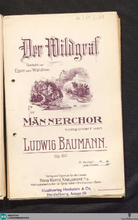 Der Wildgraf : für Männerchor : op. 60