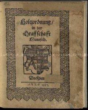Holzordnung der Grafschaft Mansfeld