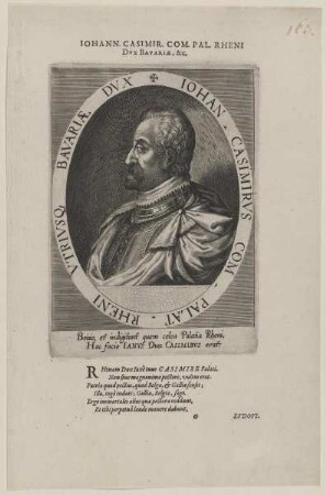Bildnis des Iohan Casimirvs Com. Palat. Rheni
