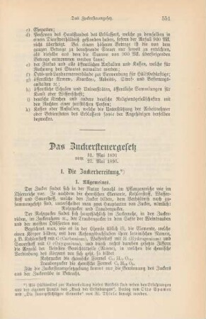 Das Zuckersteuergesetz.
