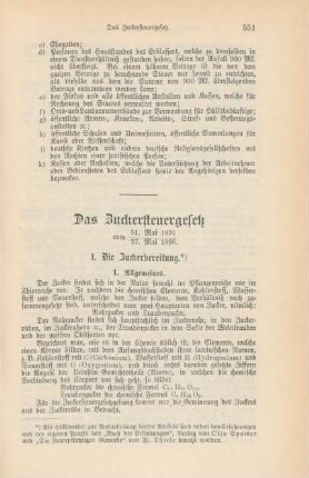 Das Zuckersteuergesetz.