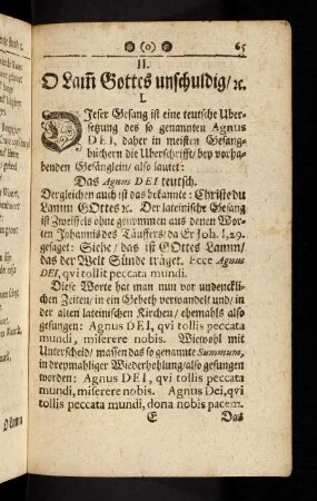 65-87, II. O Lamm Gottes unschuldig