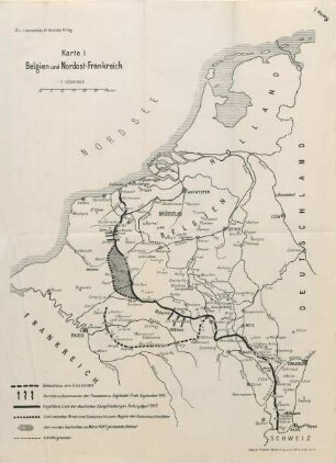 Karte I: Belgien und Nordost-Frankreich
