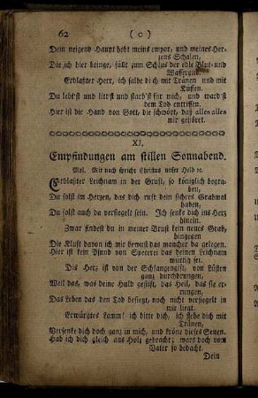 Empfindungen am stillen Sonnabend.