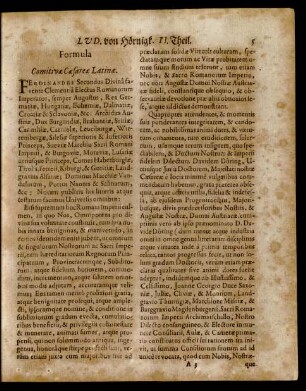 Formula Comitivae Caesareae Latinae.