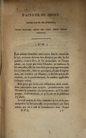 Journal des cours publics de jurisprudence, histoire et belles-lettres. Faculté de Droit. 4, 4. 1821