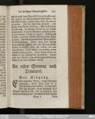 Am ersten Sonntag nach Trinitatis.