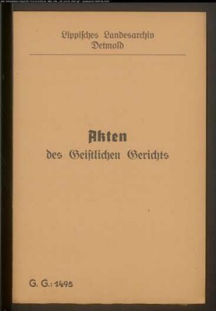Ziegelmeister Johann Henrich Plöger in Blomberg gegen Witwe Christian Cappelle in Blomberg, wegen einer Eheklage; Intervenient Hermann Pohl (Poll)