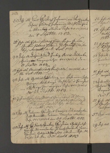 Bürgerbuch der Stadt Zeitz - 1701-1801