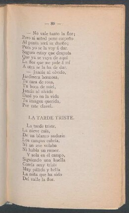 La tarde triste.